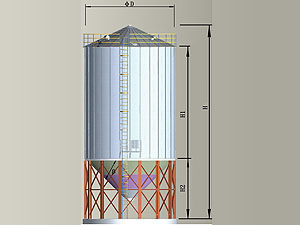 45 °hopper bottom silo in narrow sheets(TCZ)